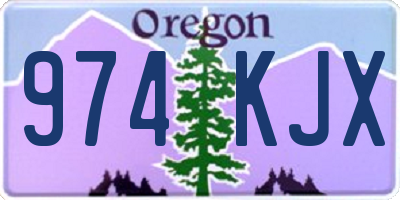 OR license plate 974KJX