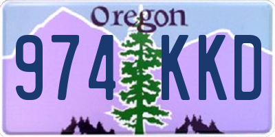 OR license plate 974KKD