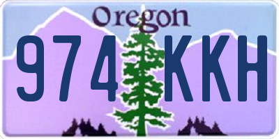 OR license plate 974KKH