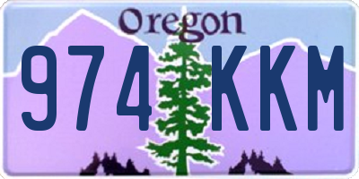 OR license plate 974KKM