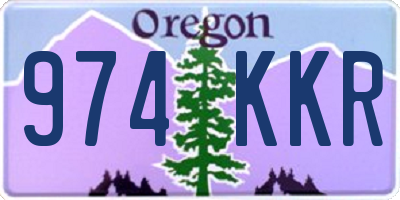 OR license plate 974KKR