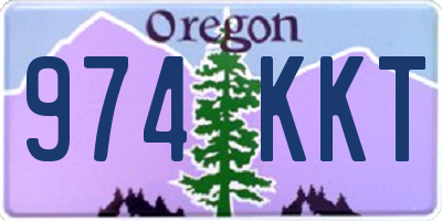 OR license plate 974KKT