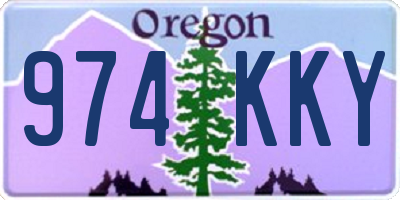 OR license plate 974KKY
