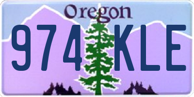 OR license plate 974KLE