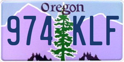 OR license plate 974KLF