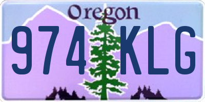 OR license plate 974KLG