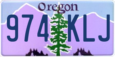 OR license plate 974KLJ