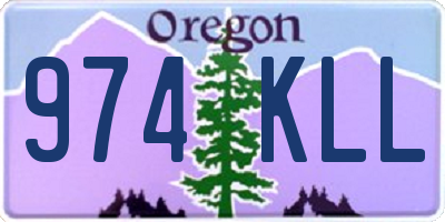 OR license plate 974KLL