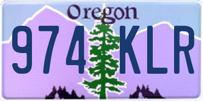 OR license plate 974KLR