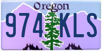 OR license plate 974KLS