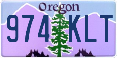 OR license plate 974KLT