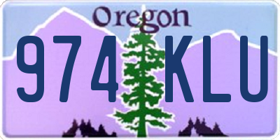 OR license plate 974KLU