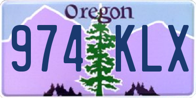 OR license plate 974KLX