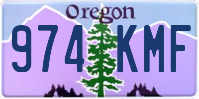 OR license plate 974KMF