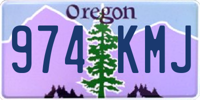 OR license plate 974KMJ