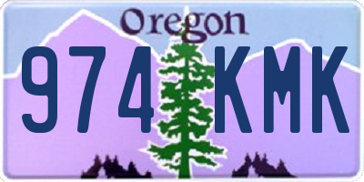 OR license plate 974KMK