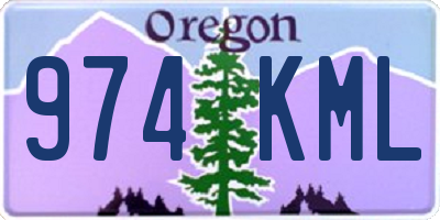 OR license plate 974KML