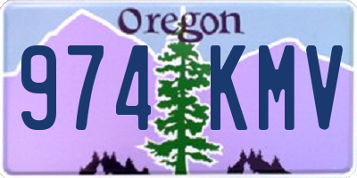 OR license plate 974KMV