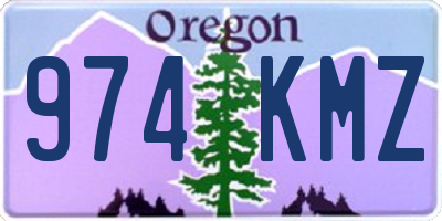 OR license plate 974KMZ