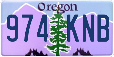 OR license plate 974KNB