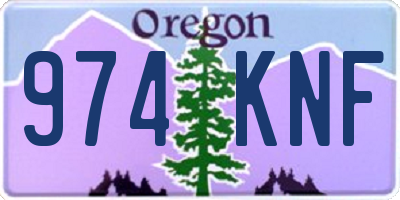 OR license plate 974KNF