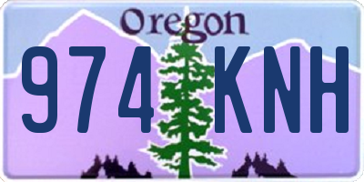 OR license plate 974KNH