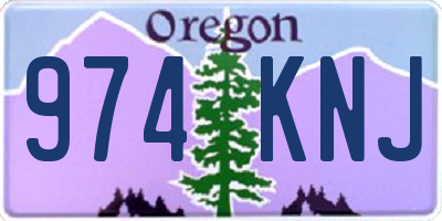 OR license plate 974KNJ