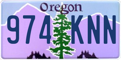 OR license plate 974KNN