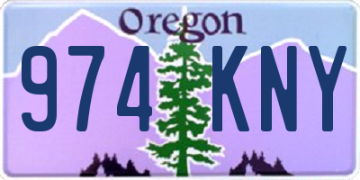 OR license plate 974KNY