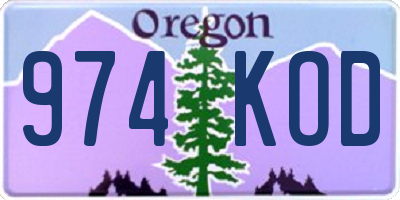 OR license plate 974KOD