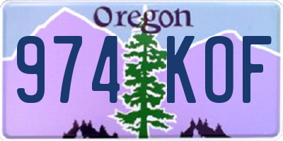 OR license plate 974KOF