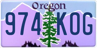 OR license plate 974KOG