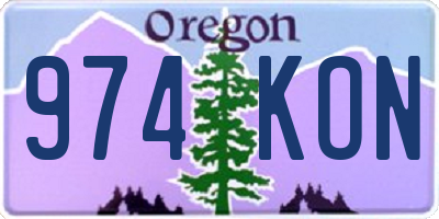 OR license plate 974KON