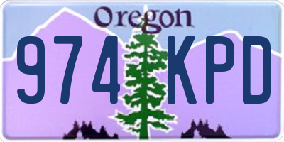 OR license plate 974KPD
