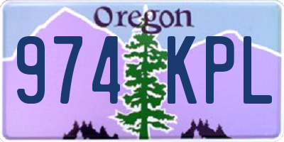 OR license plate 974KPL