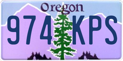 OR license plate 974KPS