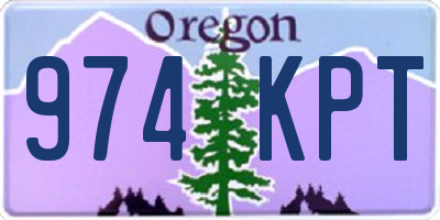 OR license plate 974KPT