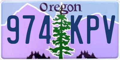 OR license plate 974KPV