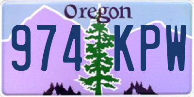 OR license plate 974KPW