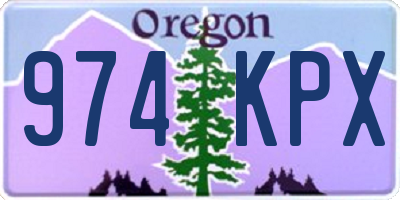 OR license plate 974KPX