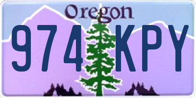 OR license plate 974KPY