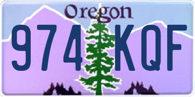 OR license plate 974KQF