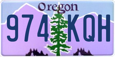 OR license plate 974KQH