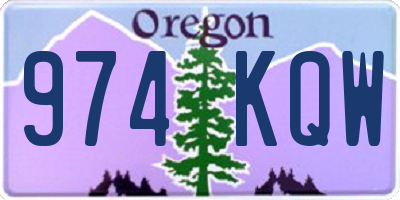 OR license plate 974KQW