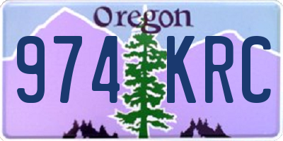 OR license plate 974KRC