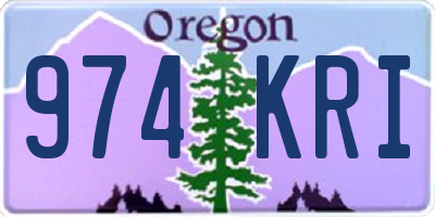 OR license plate 974KRI