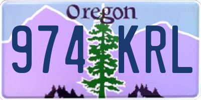 OR license plate 974KRL