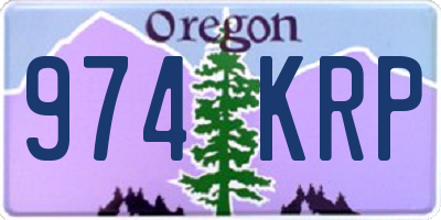 OR license plate 974KRP