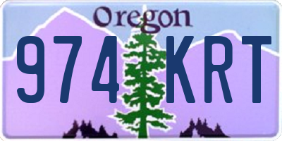 OR license plate 974KRT