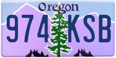 OR license plate 974KSB